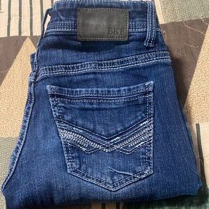 BKE men’s Medium-Dark Blue Boot Cut Jeans